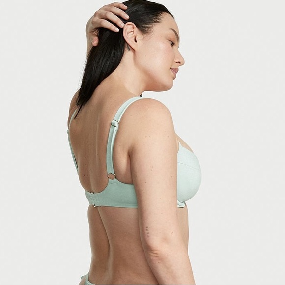 NWT Light Green/Blue Victoria’s Secret Underwire Bikini Top - 34D - Picture 3 of 4